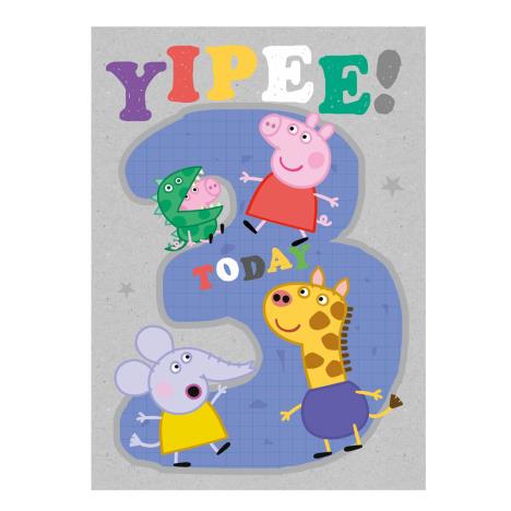 3 Today Peppa Pig 3rd Birthday Card £1.89